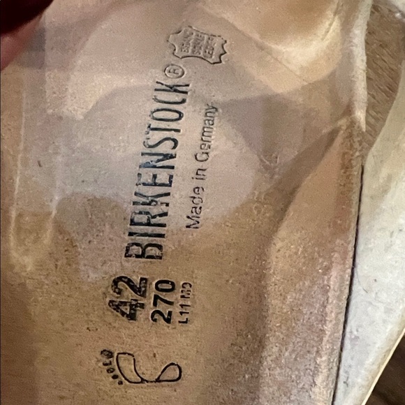 Birkenstock Women's White Gizeh Leather Sandals EU size 42 - Picture 6 of 11